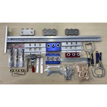 목공 목수 펀처 드릴 지그 연결 가구용 DIY 가이드 로케이터 도구, 011 세트