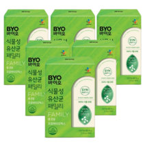 BYO [T][CJ공식] 식물성피부유산균/패밀리/우먼/키즈/100억유산균/프리바이오틱스 7종 택1, 1.BYO유산균 패밀리 6개월분