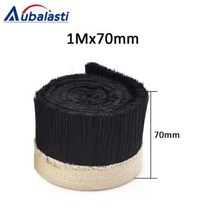 산업용먼지수집기 1M x 70mm 브러시 진공 청소기 조각 기계 집진기 커버 CNC 라우터용, 1Mx70mm Black