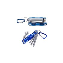 SHULLIN 육각렌치 L형렌치 1.5/2/2.5/3/3.5/4/5/6mm 8본조 8in1 접이식 볼포인트 정밀렌치세트 접이식렌치 자전거수복공구세트 다기능 휴대멀티툴 유지보수공구세트블루