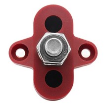 자동차부품DC 48V 버스 바 전원 터미널 블록 트럭 RV 보트 45x43x32mm 용 헤비 듀티 M8 포지티브 배전 스터, 02 Red