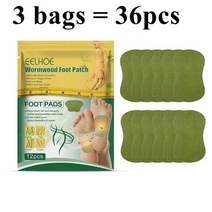 지친발 쿨링 온열 발패치 한방원료 독소 피로한발 3612pcs 쑥 해독 발 패치 클렌징 발 패치 바디 슬리밍 접착 해독 발 패드 다리 건강 발 관리, 가방 3개