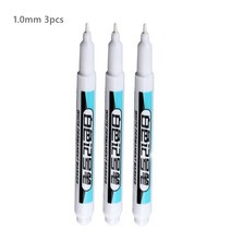 타이어펜 마커펜 Haile 화이트 마커 페인트 펜 0.7-2.0mm 유성 방수 영구 플라스틱 젤 자동차 타이어 페, 07 1.0mm-3pcs C
