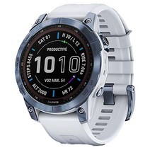 Garmin 시계 Fenix 7 Sapphire Solar 10011, One Size Mineral Blue Titanium