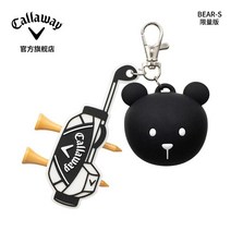 볼케이스 곰돌이 파우치 주머니 골프볼 볼마커 선물용, 옐로우