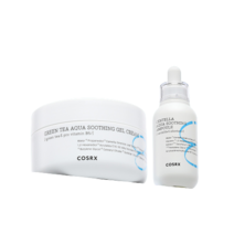 [수분듀오] 코스알엑스 하이드리움 수딩 앰플+크림 2종 세트 (수딩 앰플40ml+그린티 아쿠아 수딩 젤 크림 50ml), 하이드리움 2종(모이스처앰플+인