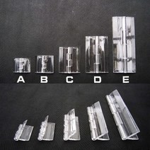 피규어장식장 투명아크릴 계단식 조명 쇼케이스 6pcs 투명 투명 아크릴 플라스틱 경첩, 6개 d 65x42mm