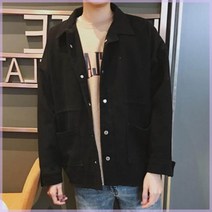 트러커 자켓 남성 남자 봄 간절기 아우터 Qk7 오버핏 편안한 바닷가 해변 심플 재킷 해수욕장 패션 청 여행 바캉스 야상 나들이 데일리 휴양지 기본 마이 흑 휴가 캠핑