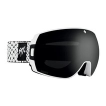 SPY Optic Legacy 스노우 고글 겨울 스포츠 보호 고글 색상 및 대비 강화 렌즈 오닉스 - 해피 그레이 그린 블랙 스펙트럼 미러 렌즈 / 해피 LL 감 실버 스, Happy Gray Green with Black Sp, Viper White