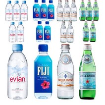 에비앙 330ml x 6p + 아쿠아파나 250ml x 6p + 피지워터 330ml x 6p + 산펠레그리노 탄산수 250ml x 6p 믹스패키지, 96개
