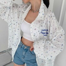 쉬이즈홈 빅사이즈 24SS 나일론100 플라워 바람막이 점퍼