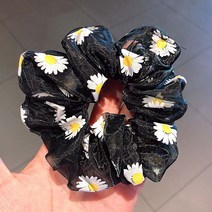 단발 중단발 긴머리 똥머리 밴드 곱창 머리끈 블랙