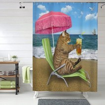 EVERDRAGON 컬러 나비 꽃 샤워 커튼 보라색 욕실 라벤더 장식 내구성 있는 원단 방수 182.8cm x 152.4cm, Cat 3