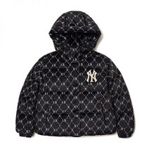 MLB 공식 숙녀 짧은 후드 다운 재킷 복고풍 노안 캐주얼 방풍 따뜻한 가을 겨울 DJM02