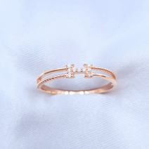 H큐빅 우정링 실반지 검지반지 14K반지 애끼반지