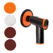 폴리싱 광택기 무선 듀얼 18000rpm 자동차 폴리셔 100W 전기 페인트 연마 청소 기계 USB 충전식 스크래치, 주황색