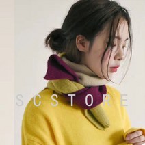 반하나쇼핑 쁘띠목도리 삼색컬러 머플러 양모