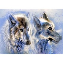 아트박스/퍼즐사랑 은빛 늑대 (캔버스) 보석십자수 40x50, 본상품선택