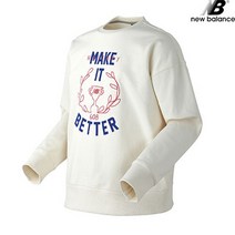 뉴발란스 NBNC91N413-IV 608 일러스트 남녀공용 긴팔티 맨투맨