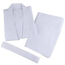유도복 일본직구 도복 kuuqa karate gi 3점 세트 가라테 웨어 상하+벨트 -