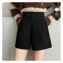 [탱커스] 여성 투버튼 기모 하프 팬츠