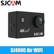 SJCAM SJ4000 AIR 4K 액션 카메라 풀 HD 올위너 30fps 와이파이 스포츠 DV 2.0 인치 스크린 미니 헬멧 방수, 01 Black