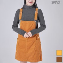 스파오 코듀로이 오버롤 원피스_SPOW949G24