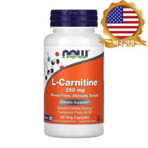 나우푸드 엘카르니틴 250mg 60베지캡슐, 500mg, 60정