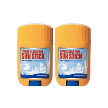 메이 뉴욕 슈퍼 클리어 퓨어 선스틱 22g 1개 SPF 50+ PA++++ 자외선 차단 스틱 피부 보호, 2개
