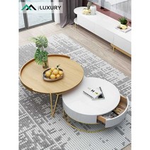 소파 카페 바 대형20x H35cm 북유럽 모던 원형 소나무 원목 커피 테이블 티 거실, F