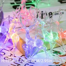 멀티밤 팔자주름없애기 미간주름제거 입가주름 10leds 사슴 빛 문자열 야간 조명 트리, 멀티 라이트 12cm, 1.5m 10개의 LED
