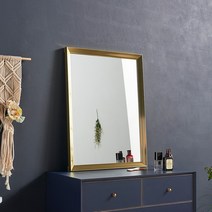 트라앵 사각 화장대 현관 욕실 인테리어 액자 골드 벽 거울, 트라앵 사각거울-골드
