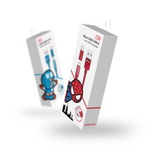 마블 usb 고속 충전기 2in1 충전 케이블 5핀 c타입 1m, 본품선택