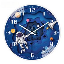 인테리어 무타공 벽시계 사무실 무소음 우주인 아들방, 3067 8인치(직경 20cm)