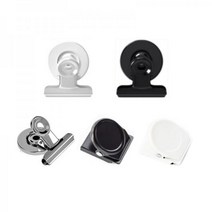 사무실 타공판 냉장고용 심플 자석 클립집게 공지 책상 카페 매장 홀더, 집게형 화이트(5개입)