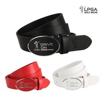 LPGA 골프웨어 여성 골프 소가죽 벨트 L205AT702P, 블랙