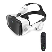 오리지널 BOBOVR Z4 가죽 3D 골판지 헬멧 가상 현실 VR 안경 헤드셋 스테레오 BOBO for 4-6 mobile Phone Original, 검은 색