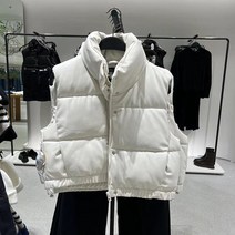 [KYO컴퍼니] ZARA 숏 패딩 조끼 크롭 스탠드 카라 점퍼 집업 2컬러