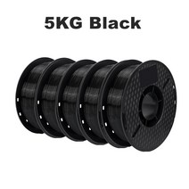 PETG-5KG 3D 프린터 필라멘트 1.75mm 검정 흰색 인성 인쇄 재료 5 롤 로컬, [04] 5KG Black