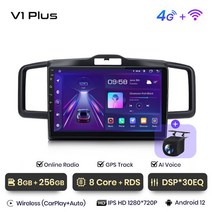 Junsun V1 프로 AI 음성 2 din 안 드 로이드 자동 라디오 혼다 해제 스파이크 20082016 자동차 라디오 멀티미디어 GPS 트랙 Carplay 2din dvd, 10.V1 Plus 8GB 256GB