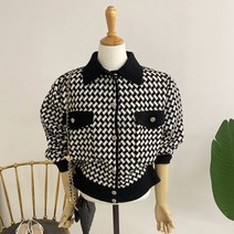 허니제이 / 올덴 카라 하운드체크 비스코스 가디건(3color)