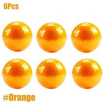 디아 약 42.7mm 6Pcs 도금 골프 공 멋진 경기 오프닝 목표 최고의 선물 내구성 건설 스포츠, Orange