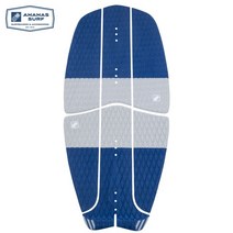 스킴보드 ananas 서핑 kitesurfboard 데크 카펫 패드 세트 foilboard wakesurf skimboard eva nonslip 견인 프론트 테일 그립 패드, 네이비와 그레이