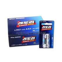 쎈도리 알카라인 AAA건전지 LR03 카드타입, 40개입, 1개