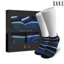 [AK PLAZA] 닥스 양말 신사 남성 2족 선물 세트 남자 발목 스니커즈 가는 링글 22820