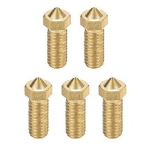Uxcell 3D 프린터 노즐 5개 M6 황동 V5 V6 0.4mm 0.6mm 0.8mm 1mm 1.2mm 압출기 1.75mm 필라멘트용 USA 미국