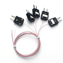 5pcs THERMO-COUPLE 와이어 플러그 + TT-J-30-SLE J 타입 열전대 온도 측정 라인 플러그 + 1m 2m 3m 케이블, 01 plug and 1m cable
