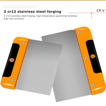 시공전용 퍼티칼 스크래퍼 미장 4/6/8/10 인치 스테인레스 스틸 퍼티 나이프 페인트 도구 석고 삽 충전 주걱 스크레이퍼 벽 손, [04] 10 inch