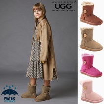 호주 UGG 어린이 겨울 어그부츠 클래식숏버튼 방수 털 유아 퍼 신발