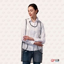 요들 백메쉬 포켓 앞치마 YABAU0058, 투명, 1개